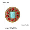 Turquoise Blue Brooches for Women Unisex Tibetan Style Pins Star Rhinestone Office Party Friend Gifts Jewelry Accessories - Image 14