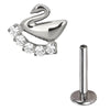 Titanium Pierc Ear Studs Marquise and Round CZ Alternate Cluster Threaded Ear Cartilage Earrings Piercing Jewelry - Image 11