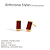 Stainless Steel Gold-Plated Colorful Birthstone Earrings Rhinestone Jewelry Gifts - Image 15