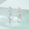 Silver Twelve Constellation Series Stud Zircon Earrings Wedding Ladies Jewelry Women Girls - Image 3