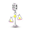 Silver 12 Zodiac Signs Fluorescent Twelve Constellations Star Sign Beads Charms fit Bracelet Neckalce Charm Pendant - Image 14