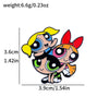 cartoon anime 4Pcs Funny Animation Brooch Blossom Bubbles Creativity Enamel Pin Backpack Clothing Metal Badge Accessories Gifts - Image 6