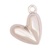 Brass Heart with CZ Zirconia Paved Charm Pendant, Gold Plated Zircon Jewelry Finding Supplies - Image 34
