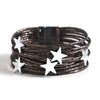 Boho Glitter Filled Slim Strips Leather Bracelet for Women Cute Stars Multilayer Wrap Bracelets Charm Jewelry - Image 9