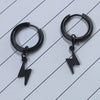 1 Pair Lightning Punk Cool Stainless Steel Piercing Dangle Hanging Men's Earrings for Women Jewelry Gift Y2K - Image 5
