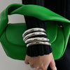 Twist-Texture Bangle Bracelet Set in Gold-Tone and Silver-Tone Styles - Image 9