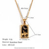 Zirconia Tarot Card Necklace Classic Tarot Queen Lover Magician Moon Wealth Amulet Stainless Steel Jewelry - Image 6