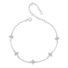 Silver Seastar and Shell Pendant Anklet Simple Chain Foot Jewelry for Women Platinum Plated Summer Jewelry - Image 7