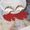 Ginkgo Biloba Dangle Earrings for Women Gold Color Metal Statement Drop Earrings Boucle D'Oreille Unusual Earrings - Image 5