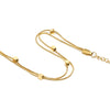 Gold Plated 316L Stainless Steel Hypoallergic Anklets For Women Double Layer Snake Chain Feet Bracelet on the Leg - Image 5