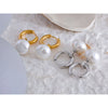 Imitation Pearls Drop Stainless Steel Golden Korean Hoop Earrings Charms Jewelry Gift - Image 6