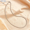 Mhs.sun 4/6/8/10MM Pearl Stainless Steel Bead Necklaces Classic Gold Plated For Women Men Daily Party Jewelry Gifts - Image 14
