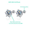 Earrings Silver Round Cut Stud Earrings Piercing Earrings for Men and Women Jewelry - Image 6