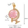 Shining Moon Star Sun Tellurion Celestial Compass Charm Pendant Gold Colour, Jewelry Necklace Bracelet Making Supply - Image 4