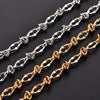 8mm Chic Stainless Steel Chunky Necklace Link Lip Knot Chain for Men Women Punk Hiphop Boy Gold Color Heavy Metal Jewelry Choker - Image 2
