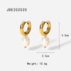 Ball Pendant Earrings Stainless Steel Gold Plated Jewelry Gift Ring Hoop Earrings For Women - Image 18