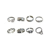 Silver Open Retro Ring For Women Geometric Punk Asymmetric Jewelry Gift - Image 5