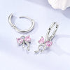 Silver Hoop Earrings Shining Star Moon Square Bow Stud Earrings for Women Jewelry Accessories - Image 4