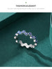 MODIAN Real 925 Sterling Silver Art Design Blue Eyes Stackable Finger Ring For Women Fine Party Jewelry Accessories