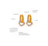 Fans Welfare Style Pearls Stainless Steel Gold Color Huggie Hoop Earrings Jewelry for Women - Image 12