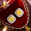 Simple and Elegant Square Cubic Zirconia Earrings Bling Yellow CZ Dangle Women Wedding Engagement Jewelry - Image 20