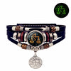 Luminous 12 Constellation Vintage Bracelet for Men Women Braided Punk Leather Bracelets Birthday Gift Glow In The Dark Bracelet - Image 11