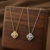 Gold Plated Classic Viral Clovers Pendant Necklace 2 in 1 Convertible women Titanium Steel Jewelry Accessories Gifts - Image 1