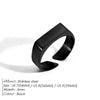 Men's Open End Ring Classic Stainless Steel Gold Plated Hand Jewelry - Image 9