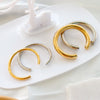 Stainless Steel Gold Color Thick Tube Open Bangle For Women Girl Hiphop Cuff Bracelet Jewelry - Image 3