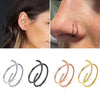 20G Titanium Double Hoop Nose Rings 6/8/10mm Small Spiral Piercing Jewelry for Women Men - Image 1