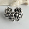 Silver Rings for Women Couple Minimalist Handmade Simple Retro Skull Ring Jewelry Gift Prevent Allergy - Image 1