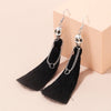 Black Crystal Waterdrop Earrings for Women Punk Asymmetric Star Moon Long Tassel Earring Girls Party Daily Wear Jewelry - Image 7