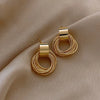 Gold SIlver Color Knot Hoop Earring For Women Shiny Plating Earring Stud Cute Daily Wear Jewelry Gift - Image 5