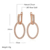 Hoop Zircon Earrings For Women Rose Gold Color Retro EarDrop Jewelry Accessories - Image 2