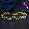 Pera Royal Women Jewelry Silver Color Dark Blue CZ Crystal Leaf Chain Link Bracelets and Bangles for Party Gift - Image 14
