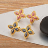 Korea Flower Shape Pave Shiny Crystal Zircon Stud Earrings For Women Female OL Style Ear Jewelry Gift - Image 6