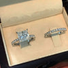 Simple Elegant Round/Square CZ Rings for Women Silver Color Engagement Wedding Party Female Ring Jewelry - Image 1
