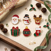 6 Piece Set Christmas Enamel Brooch Pins Set Cute Santa Claus Snowman Reindeer Xmas Badge for Women Unisex Wear Jewelry Gift - Image 5