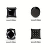 4 Pairs Stainless Steel Magnetic Stud Earrings, Cubic Zirconia Magnetic Non-piercing Ear Clip For Men - Image 2