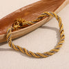 Mixed Color Clip Beads Twisted Bracelet Anklet Chain Pvd Plated Stainless Steel Women Jewelry Accessory - Image 4