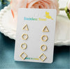 4Pairs Geometric Stainless Steel Heart Star Earring Moon Cross Ear Jewelry Set Girls Simple Classic Earrings Gifts Accessories - Image 11