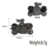 Women's gold-plated motorcycle badge, silver men's chest pin, black lapel brooch, suit accessories set - Image 6