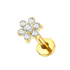 1PC Titanium Ear Cartilage Piercings Flat Back Stud Earring Internal Thread Butterfly Cross CZ Helix Tragus Piercing Jewelry 16G - Image 32