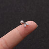 Stainless Steel Mini Stud Earring with Stone Accent for Helix and Cartilage Piercings - Image 20