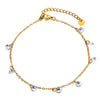 1 Piece 304 Stainless Steel Link Cable Chain Anklet Multicolor Rhinestone For Women Party Bracelets Gift 22cm(8.7") long - Image 13