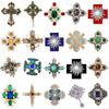 Baroque-Style Vintage Cross Brooch for Men and Women, Jewelry, Accessories, Wedding and Party Gifts - Image 1