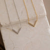 Simple V NecklaceWomen Jewelry Initial Necklaces Stainless Steel Neckalce Friendship Gifts - Image 2
