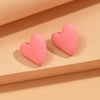Koean Candy Color Acrylic Love Eardrop Simple Design Geometric Heart Party Jewelry Earrings Ear Studs All-match EarStuds - Image 7