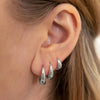 Minimalist Huggie Hoop Earrings in Stainless Steel 6mm to 14mm - Image 2