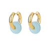 Stone Drop Earrings for Women Stainless Steel Gold Color Opal Round Earrings Wedding Christmas Jewerly Gift - Image 6